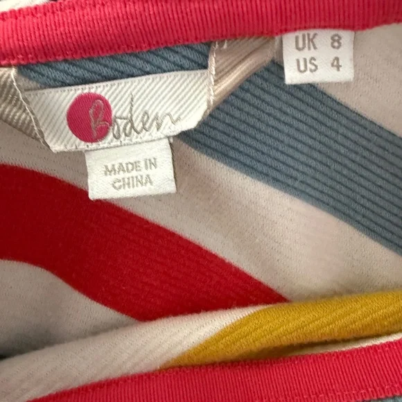 Boden Sarah Ottoman Top In Multicolor Stripe - Picture 13 of 13